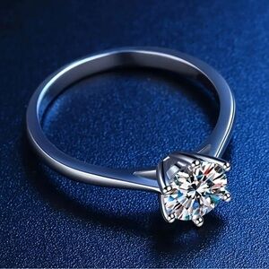 Certified 3ct. Moissanite Ring Size 7